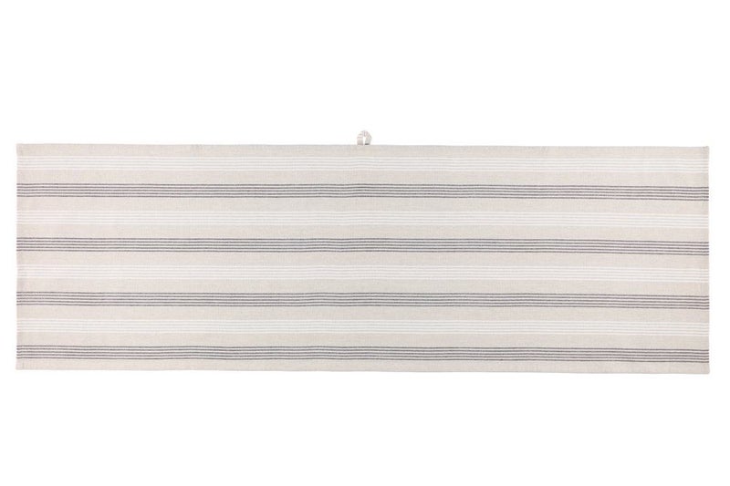 Traditional Striped Sauna Seat Cover 50 x 150 cm, Brown/White